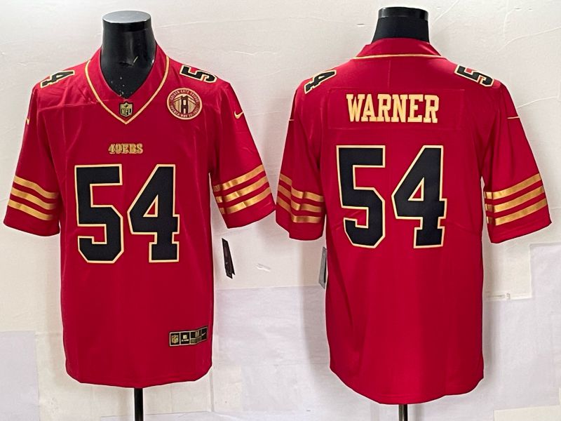 Men Nike San Francisco 49ers 54 Warner red Limited NFL 2025 Jersey 0057